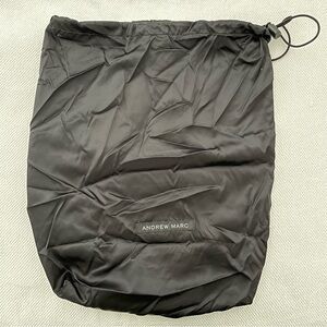 AUTHENTIC ANDREW MARC BLACK SATIN DRAWSTRING DUST BAG 15" × 12"